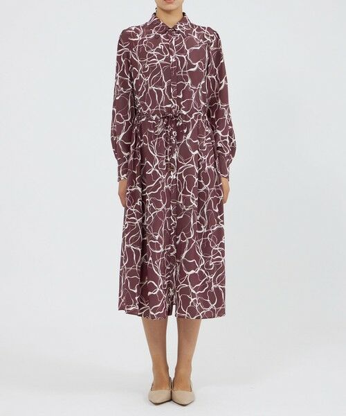 EPOCA / エポカ ロング・マキシ丈ワンピース | マーブルプリント シャツドレス | 詳細3