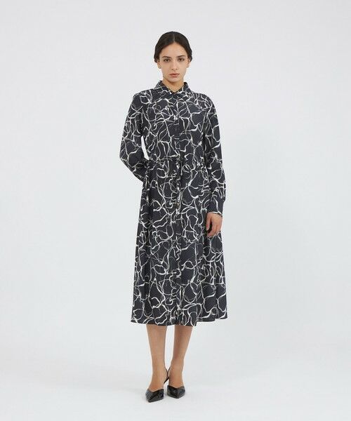 EPOCA / エポカ ロング・マキシ丈ワンピース | マーブルプリント シャツドレス | 詳細1