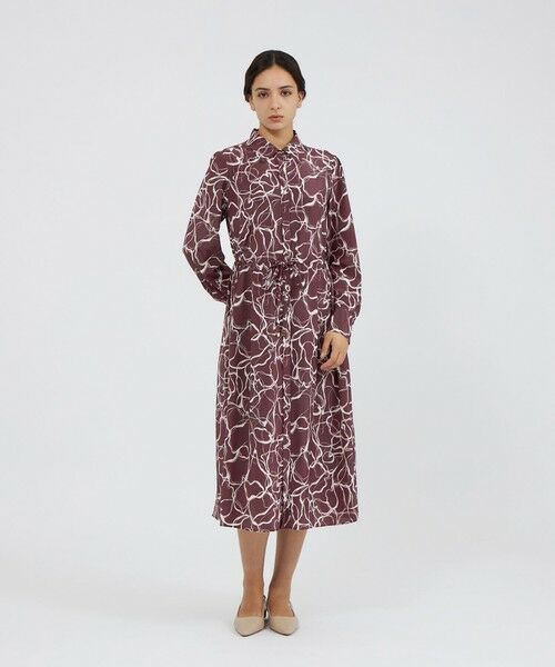 EPOCA / エポカ ロング・マキシ丈ワンピース | マーブルプリント シャツドレス | 詳細2