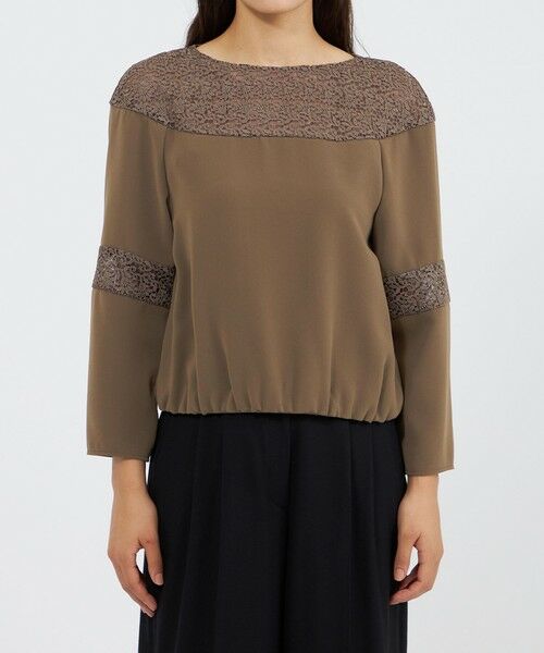 EPOCA / エポカ シャツ・ブラウス | トリアセダブルクロス レースコンビブラウス | 詳細3