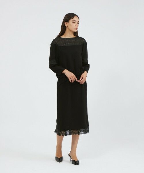 EPOCA / エポカ シャツ・ブラウス | トリアセダブルクロス レースコンビブラウス | 詳細1