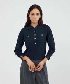 EPOCA / エポカ ニット・セーター | アセテートナイロン ニットポロ