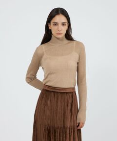 EPOCA / エポカ ニット・セーター | シアーラメ ハイネックニット