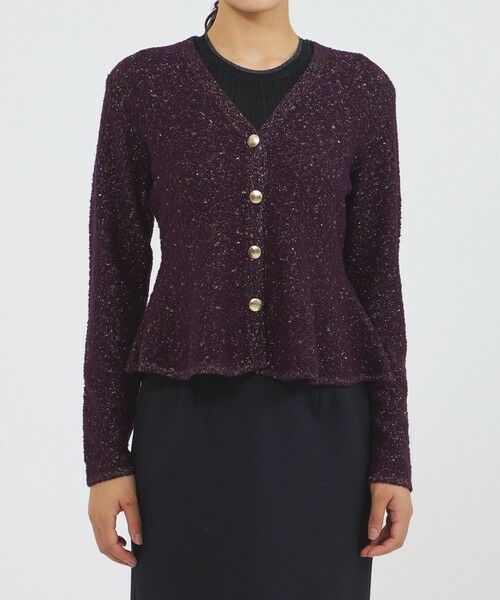 EPOCA / エポカ ニット・セーター | ラメノットヤーン ニットカーディガン | 詳細4