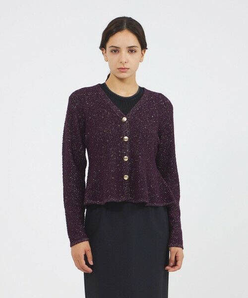 EPOCA/エポカ ラメノットヤーン ニットカーディガン ワイン2 40 EPOCA/エポカ ラメノットヤーン ニットカーディガン ワイン2 40