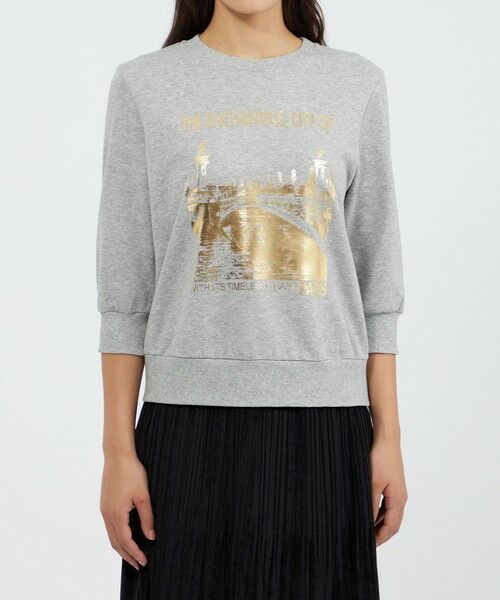 EPOCA / エポカ カットソー | フォイルロゴプリント スウェットプルオーバー | 詳細3