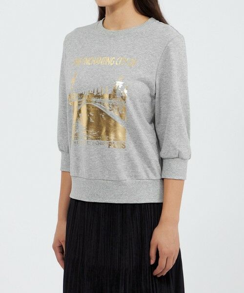 EPOCA / エポカ カットソー | フォイルロゴプリント スウェットプルオーバー | 詳細4