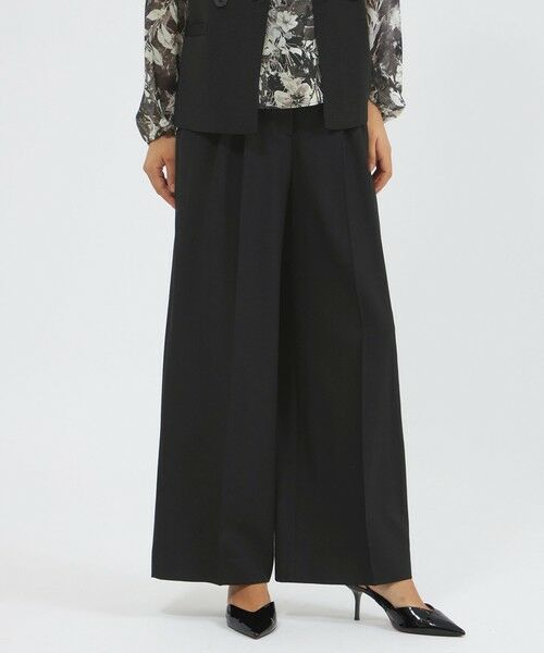 EPOCA / エポカ その他パンツ | ライトウールツイル ワイドパンツ(ブラック1)
