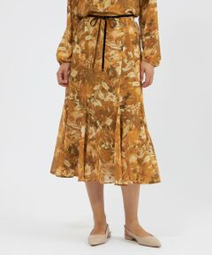 EPOCA / エポカ ロング・マキシ丈スカート | レイヤーフィオーレプリント フレアスカート