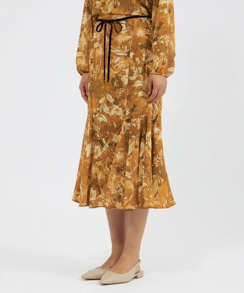 EPOCA / エポカ ロング・マキシ丈スカート | レイヤーフィオーレプリント フレアスカート | 詳細4