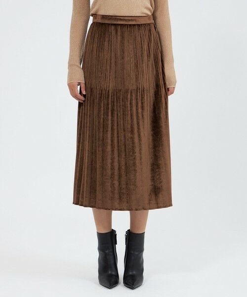 EPOCA / エポカ ロング・マキシ丈スカート | トリアセベロア プリーツスカート | 詳細6