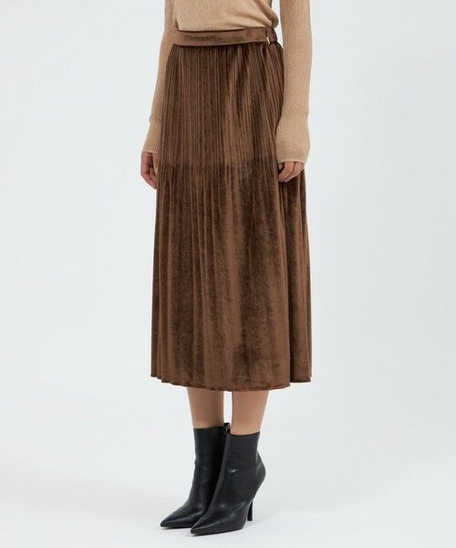 EPOCA / エポカ ロング・マキシ丈スカート | トリアセベロア プリーツスカート | 詳細7