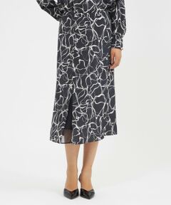 EPOCA / エポカ ロング・マキシ丈スカート | マーブルプリント セミフレアスカート