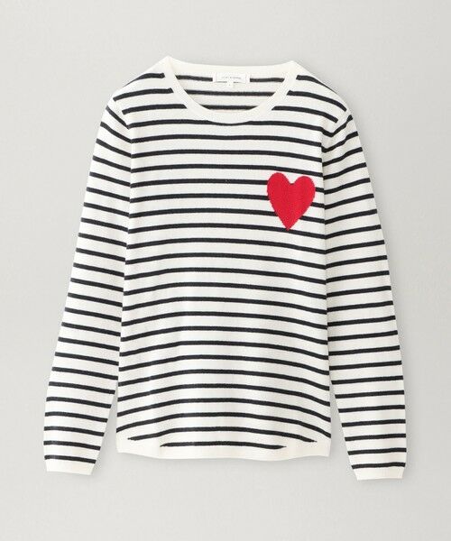 EPOCA/エポカ 【CHINTI&PARKER】ボーダーハートセーター《WEB&EPOCA THE SHOP店舗限定》 オフホワイト1 M EPOCA/エポカ 【CHINTI&PARKER】ボーダーハートセーター《WEB&EPOCA THE SHOP店舗限定》 オフホワイト1 M