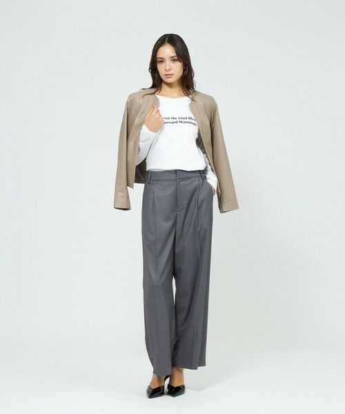 EPOCA / エポカ ノーカラージャケット | 【EPOCA STORIA】ソフトラムレザージャケット《WEB&EPOCA THE SHOP店舗限定》 | 詳細4