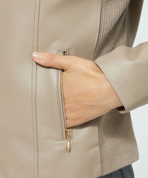 EPOCA / エポカ ノーカラージャケット | 【EPOCA STORIA】ソフトラムレザージャケット《WEB&EPOCA THE SHOP店舗限定》 | 詳細8