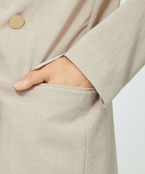 EPOCA / エポカ ノーカラージャケット | 【EPOCA STORIA】ドライトロピカル ダブルブレストジャケット《WEB＆EPOCA THE SHOP店舗限定》 | 詳細7