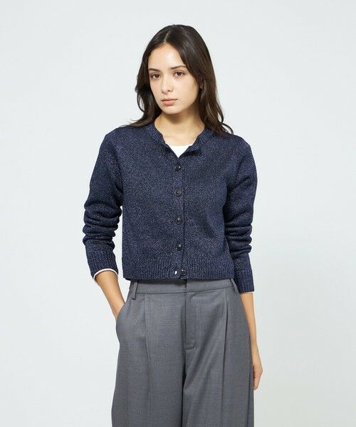 EPOCA/エポカ 【EPOCA STORIA】ラメリリヤーンカーディガン《WEB＆EPOCA THE SHOP店舗限定》 ネイビー2 40