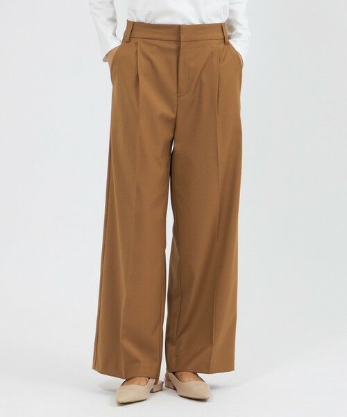 EPOCA / エポカ その他パンツ | 【EPOCA STORIA】タックワイドパンツ《WEB&EPOCA THE SHOP店舗限定》(キャメル1)