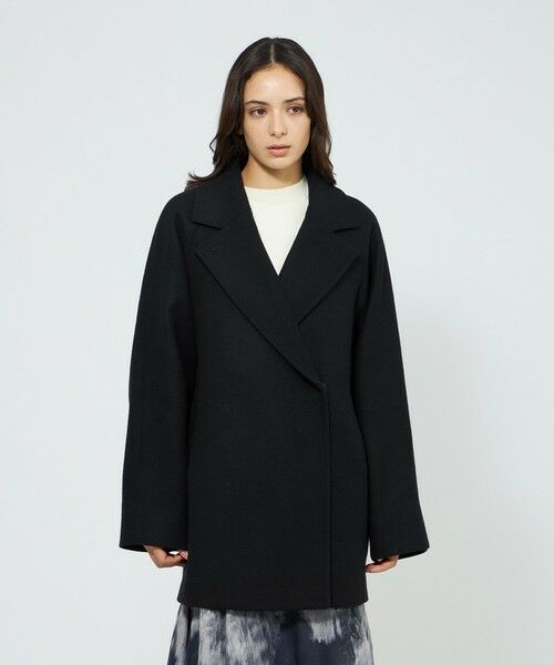EPOCA/エポカ ウールミドルコート ブラック1 38