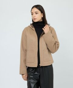 EPOCA / エポカ その他アウター | ウールリバーシブルフーディー ショートコート