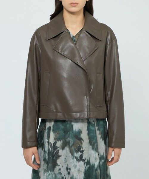 EPOCA / エポカ ノーカラージャケット | シンセティックレザー ライトジャケット | 詳細3