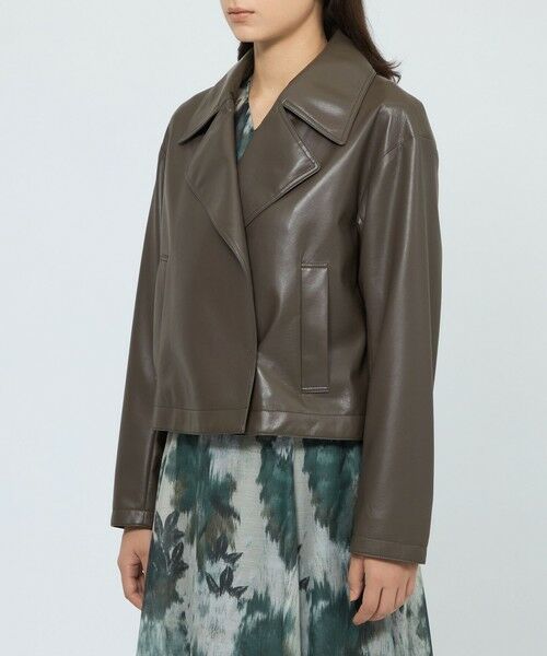 EPOCA / エポカ ノーカラージャケット | シンセティックレザー ライトジャケット | 詳細4