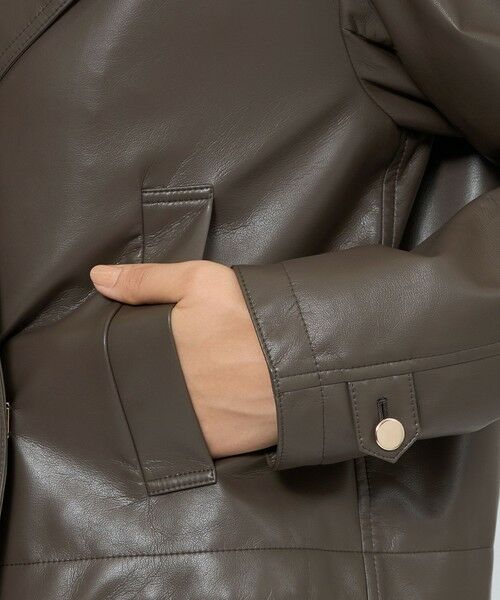 EPOCA / エポカ ノーカラージャケット | シンセティックレザー ライトジャケット | 詳細6