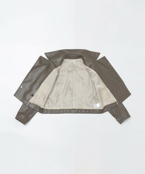 EPOCA / エポカ ノーカラージャケット | シンセティックレザー ライトジャケット | 詳細7