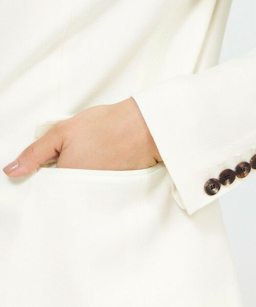 EPOCA / エポカ ノーカラージャケット | ストレッチフランネル Vカラージャケット | 詳細8