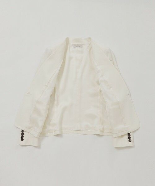 EPOCA / エポカ ノーカラージャケット | ストレッチフランネル Vカラージャケット | 詳細10