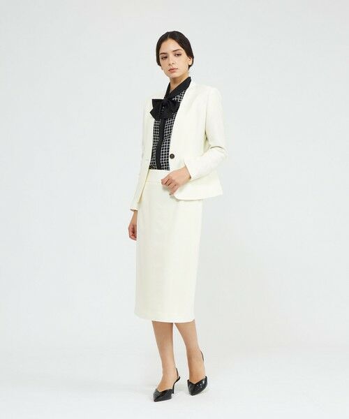 EPOCA / エポカ ノーカラージャケット | ストレッチフランネル Vカラージャケット | 詳細1