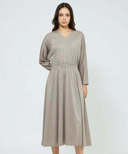 【美品】Epoca エポカ ワンピース セール】 シアーコンビストレッチドレス （ロング・マキシ丈