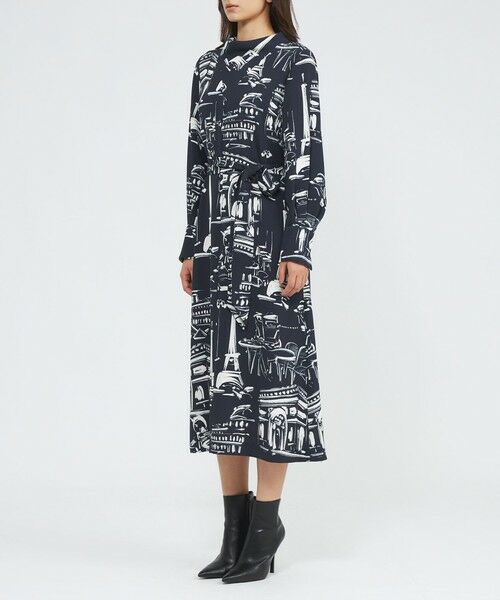 EPOCA / エポカ ロング・マキシ丈ワンピース | ランドスケーププリント サックワンピース | 詳細5