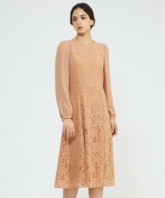 EPOCA / エポカ ロング・マキシ丈ワンピース | リバーレースコンビ フレアドレス