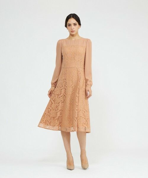 EPOCA / エポカ ロング・マキシ丈ワンピース | リバーレースコンビ フレアドレス | 詳細2