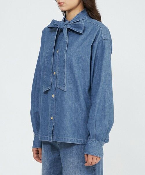 EPOCA / エポカ シャツ・ブラウス | ライトデニム ボウタイブラウス | 詳細5