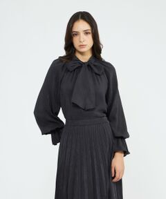 EPOCA / エポカ シャツ・ブラウス | フィブリルサテン ボウタイブラウス