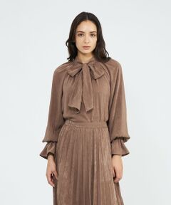 EPOCA / エポカ シャツ・ブラウス | フィブリルサテン ボウタイブラウス