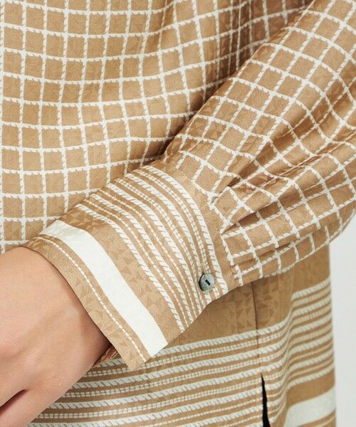 EPOCA / エポカ シャツ・ブラウス | バイカラージオメトリックプリント ボウタイブラウス | 詳細11