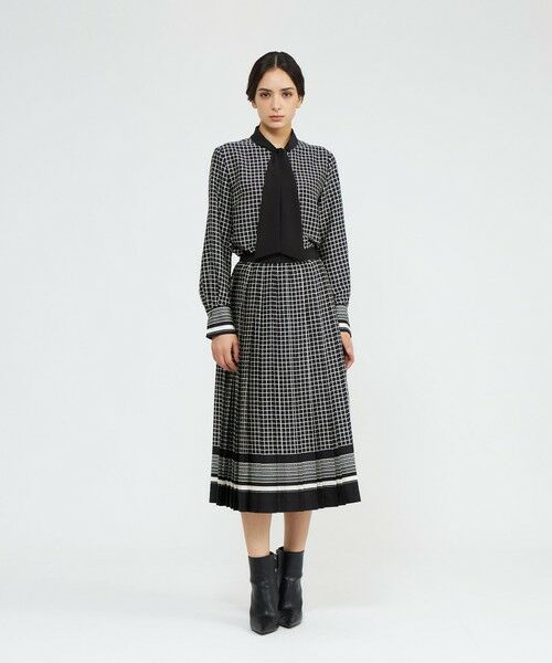 EPOCA / エポカ シャツ・ブラウス | バイカラージオメトリックプリント ボウタイブラウス | 詳細2