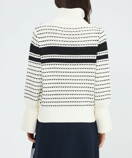 EPOCA / エポカ ニット・セーター | ウールラインボーダー タートルニット | 詳細7