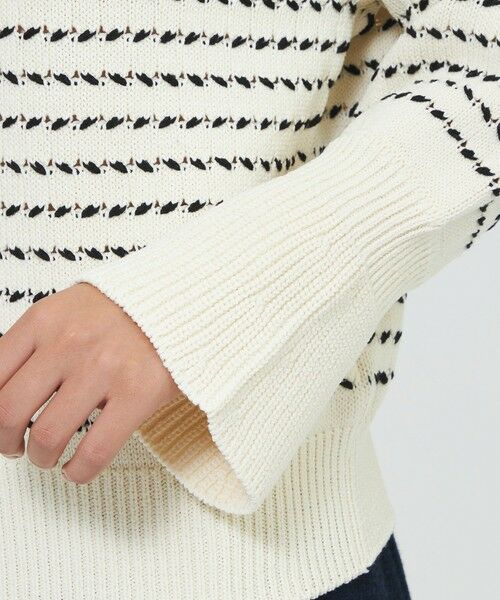EPOCA / エポカ ニット・セーター | ウールラインボーダー タートルニット | 詳細8
