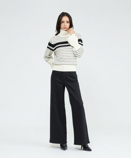 EPOCA / エポカ ニット・セーター | ウールラインボーダー タートルニット | 詳細2