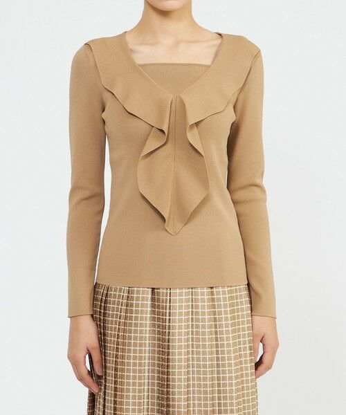 EPOCA / エポカ ニット・セーター | ドレープカラーニット プルオーバー | 詳細4