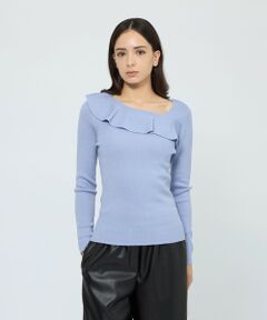 EPOCA / エポカ ニット・セーター | 【WEB＆一部店舗限定】 ウォッシャブルウール ラッフルリブニット