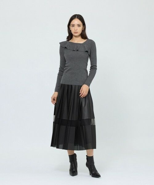 EPOCA / エポカ ニット・セーター | 【WEB＆一部店舗限定】 ウォッシャブルウール ラッフルリブニット | 詳細2