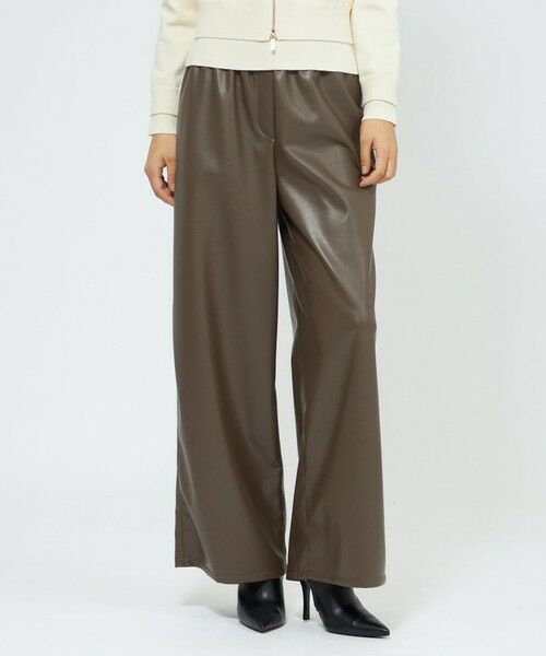 EPOCA / エポカ その他パンツ | シンセティックレザー ワイドパンツ(グリーン6)