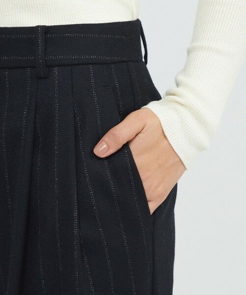 EPOCA / エポカ その他パンツ | ウールラメストライプ タックワイドテーパードパンツ | 詳細7