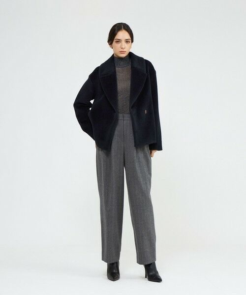 EPOCA / エポカ その他パンツ | ウールラメストライプ タックワイドテーパードパンツ | 詳細1